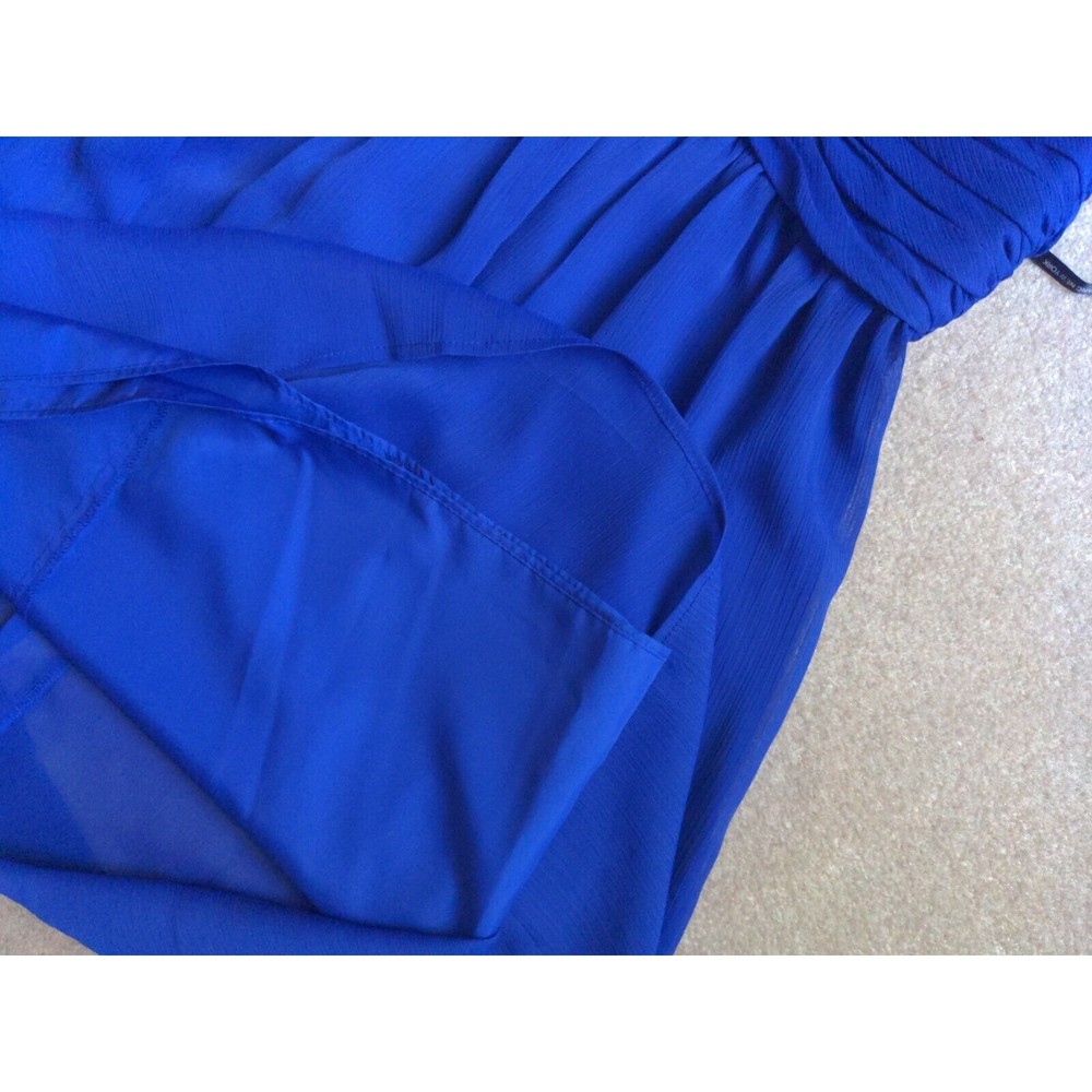 NWT Marc New York Dress Chiffon Halter Fit Flare Dress size 8 violet blue - Picture 4 of 6